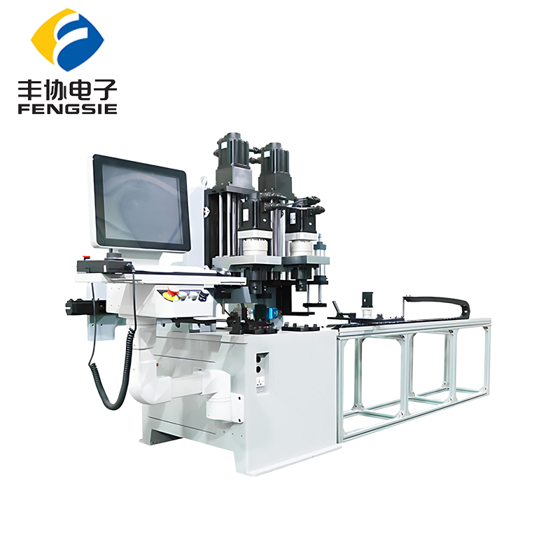 How does the tension control system of an automatic dual-coil winding machine achieve dynamic balance adjustment?